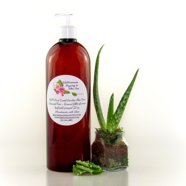 100% Pure Aloe Vera, Chemical Free Aloe, Aloe Vera Gel, Natural Aloe Vera, Natural Skin Care, Aloe, Natural Skin Toner, 32 Oz