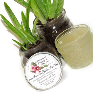 Pure Aloe Vera | Farm-Fresh, Flash-Boiled Skin & Hair Elixir | Handmade | Natural Skincare | Chemical Free | Aloe Vera | Toner, 4 Oz Mason