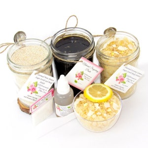 Sugaring Hair Removal Set: Oatmeal Scrub, Coconut Lemon Sugar Scrub