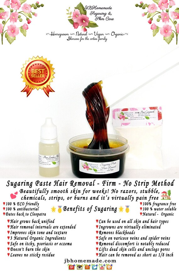 Sugaring Paste Natural Hair Removal Thicker Hair Body Etsy