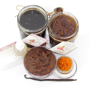 Sugaring Hair Removal Set with Pumpkin Brown Sugar Scrub - thicker hair, Body Sugaring, natural sugaring, natural sugar scrub, pumpkin scrub