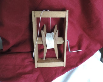 Vintage Wood Kite Winder - Wood String Winder - Kite String Spool