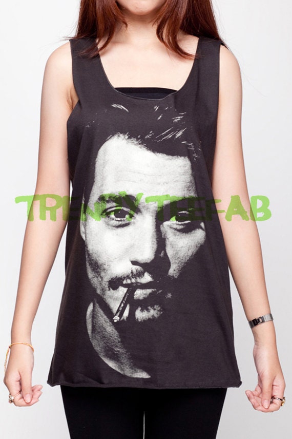 Johnny Depp Vest Tank-Top Singlet Dress T-Shirt Mens Womens Ladies