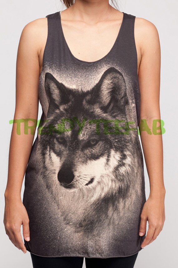 Wolf Wolves Tank Top Jacob Animal Women Tops Black T-Shirt | Etsy