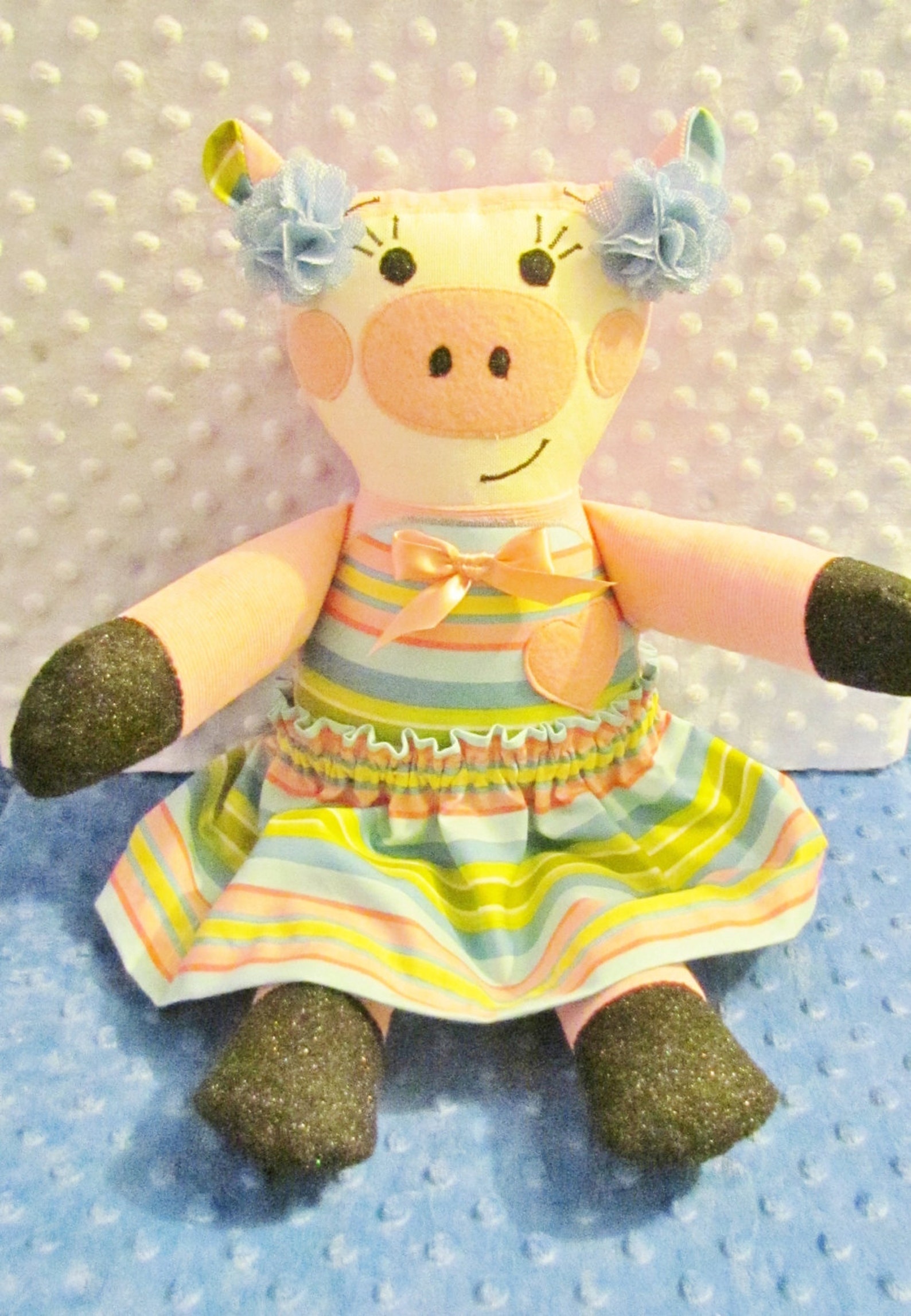 PENELOPE PIG DOLL Made to Order 16 Inches Pig Doll Pink - Etsy