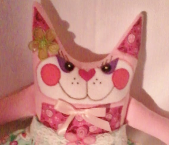 child friendly CYLE /& CAYLEY CATS handmade stuffed plush cats whimsical cats decoration