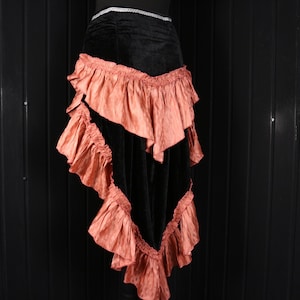 VIRGO - Up to 50" Waist VELVETINA BUSTLE - Victoriana, Cosplay, Long Skirt Train, Upcycled Silk, Burlesque, Steampunk, Faery Costume, Larp