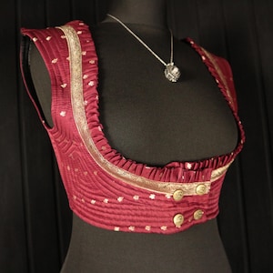 Fantasy Chic: Handmade Underbust Choli Top for Costume & Dance - Size XS