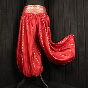SOOKIE - 30&quot;-40&quot; Waist JASMIN PANTS - Iridescent Silk Harem Pants, Tribal Bellydance, Arabian Nights, Aladdin, Larp, Cosplay, Fancydress