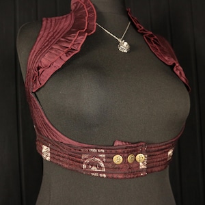 NAOMIE - Size L (36-40” Underbust) ALEXIA Choli -  ATS, Tribal, Burning Man, Belly Dance, Waistcoat, Steam Punk, Turkish Vest, Shrug