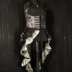 GRETEL - 38&quot;-42” Underbust ESMERALDA Gown - Size XXXL,  Silk Collared Dress, RenFaire, Victoriana, Cosplay, Fantasy Clothing, Burlesque