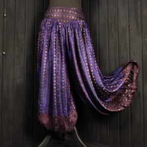 ENCHANTRESS - 28&quot;-38&quot; Waist JASMIN PANTS - Iridescent Silk Harem Pants, Tribal Bellydance, Arabian Nights, Aladdin, Larp, Cosplay