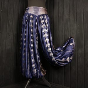 CELESTIAL WONDER - 30&quot;-40&quot; Waist JASMIN Pants - Iridescent Silk Harem Pants, Tribal Bellydance, Arabian Nights, Aladdin, Larp, Cosplay