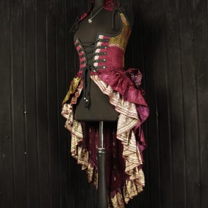 DELAROSA  - 28&quot;-32” Underbust ESMERALDA Gown - Size S,  Silk Collared Dress, RenFaire, Victoriana, Cosplay, Fantasy Clothing, Burlesque