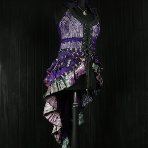 BELLAFLOR - 34” bust RAPHAELLA Gown - Size M Full Silk Corset Style Bodice Coat Dress, Gothic Steampunk, RenFaire Pirate Medieval Burlesque