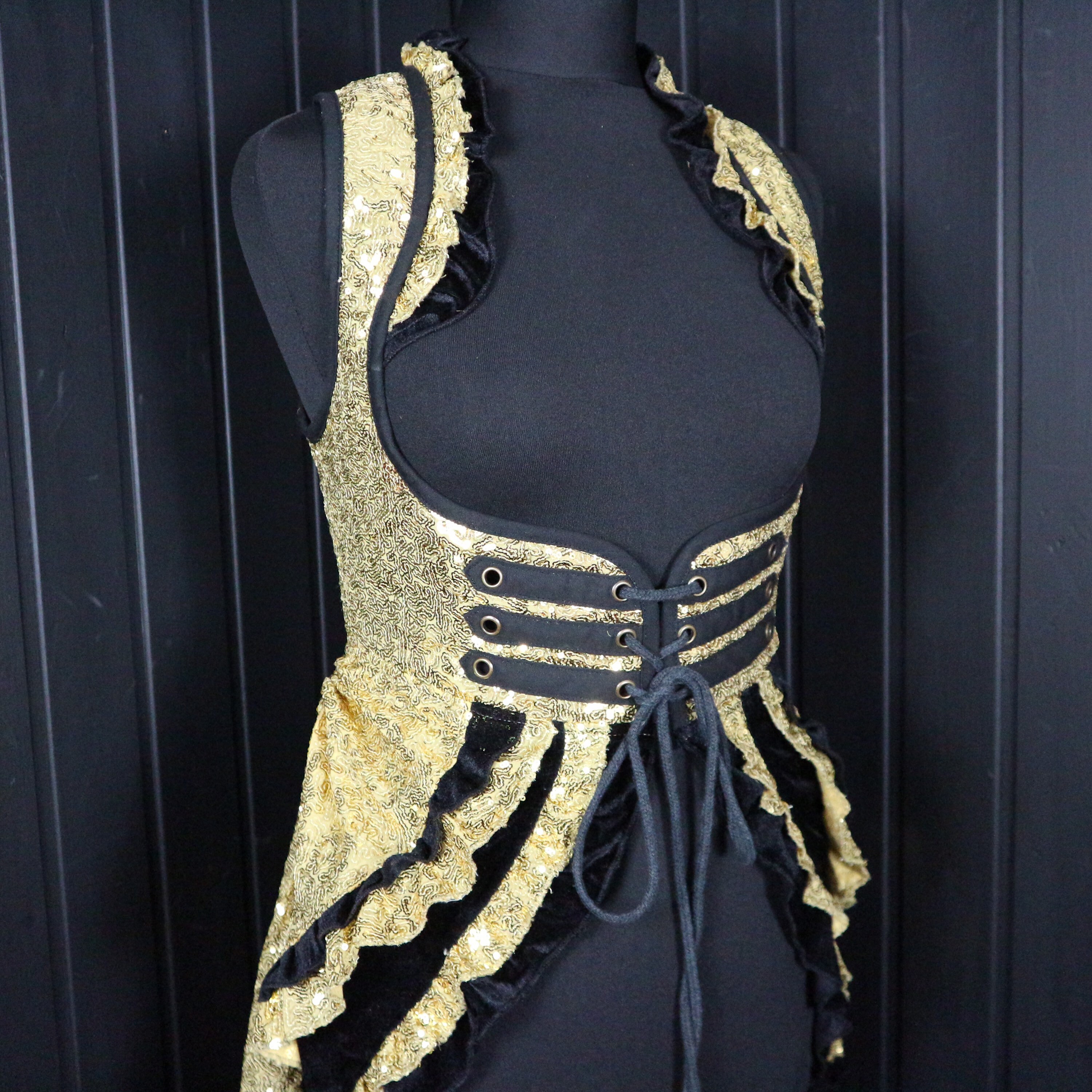 Body Da Danza Uomo Con Paillettes E Rete - Per Latino, Jazz, Pattinaggio E Ballo - Foto 6