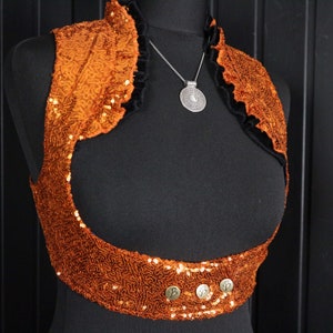 S (30-34 &quot;) SPICE, Shimmer Choli, Alexia, Unterbrust, Mieder, türkische Weste, Tribal, Bauchtanz, Weste, Cosplay, Sparkly