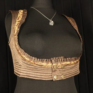CARMELLO , L-XL (36-40 inch under bust), Bella Choli, Brown