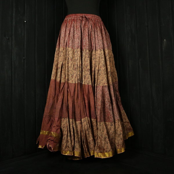 BERLINE- Size 24"-42" Waist Glow Skirt - 37" long 25 yard, ATS, Global Caravan, Fat Chance Bellydance, Tribal Style, Full Circle Silk