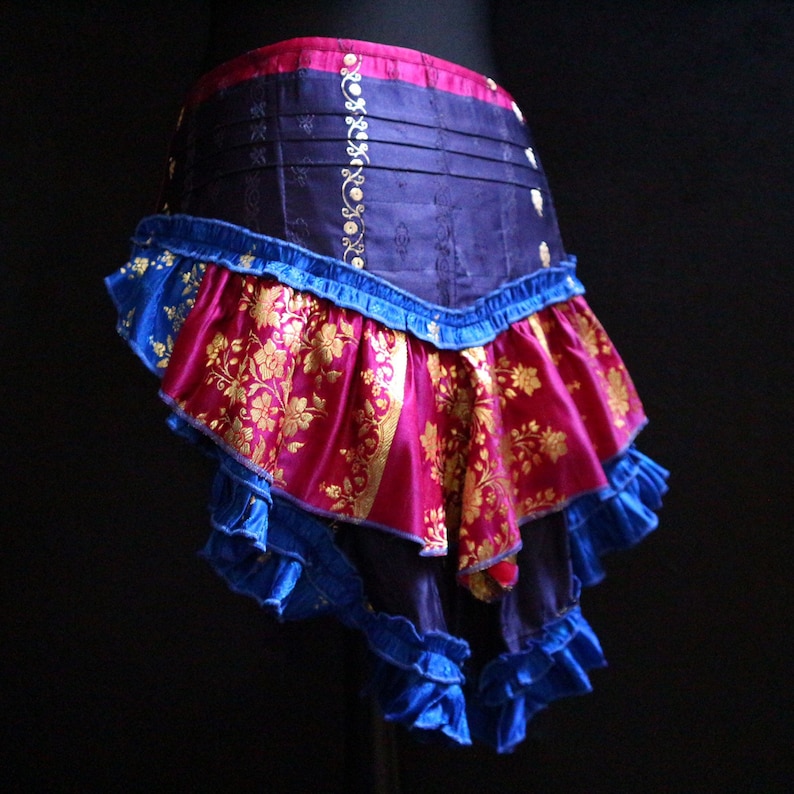 Circus Cosplay Steam Punk Hip Scarf Tribal Belly Dance S-XL ZANY Short Bustle Ats Burning Man Burlesque Fairy Barocco