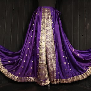 PRIMAVERA - Up to 38” Waist LUNA SKIRT - Full Circle Silk Skirt, Maxi Skirt, Rich Jewel Colour, Swing, Lehenga, Flared Aline Trumpet