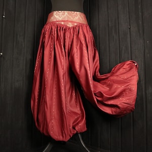 LOVE - 28&quot;-38&quot; Waist JASMIN PANTS - Iridescent Silk Harem Pants, Tribal Bellydance, Arabian Nights, Aladdin, Larp, Cosplay