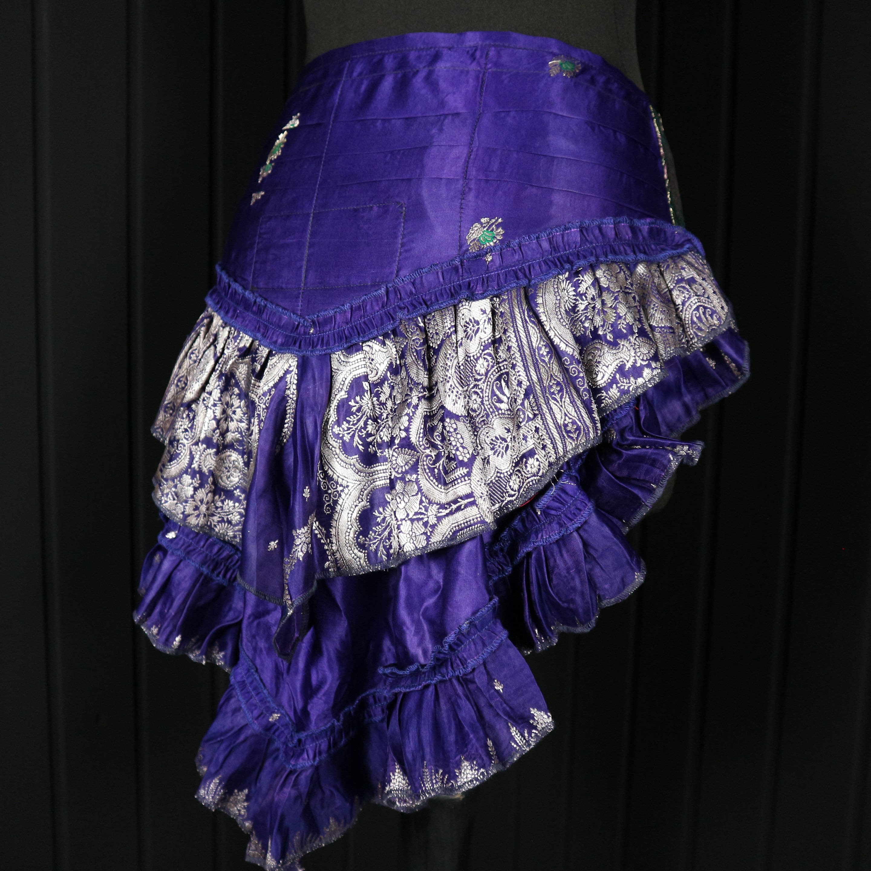 ［希少］early 20th bustle skirt(vintage) Red Victorian Bustle Skirt With Train Steampunk Edwardian