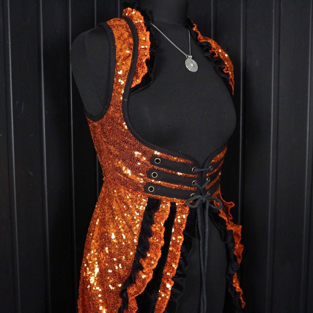 XL (40-44”) SPICE, Shimmer Gown, Underbust, Bodice, Ruffle Skirt ...