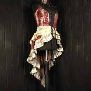 MEMPHIS - 34” bust RAPHAELLA Gown - Size M Full Silk Corset Style Bodice Coat Dress, Gothic Steampunk, RenFaire Pirate Medieval Burlesque