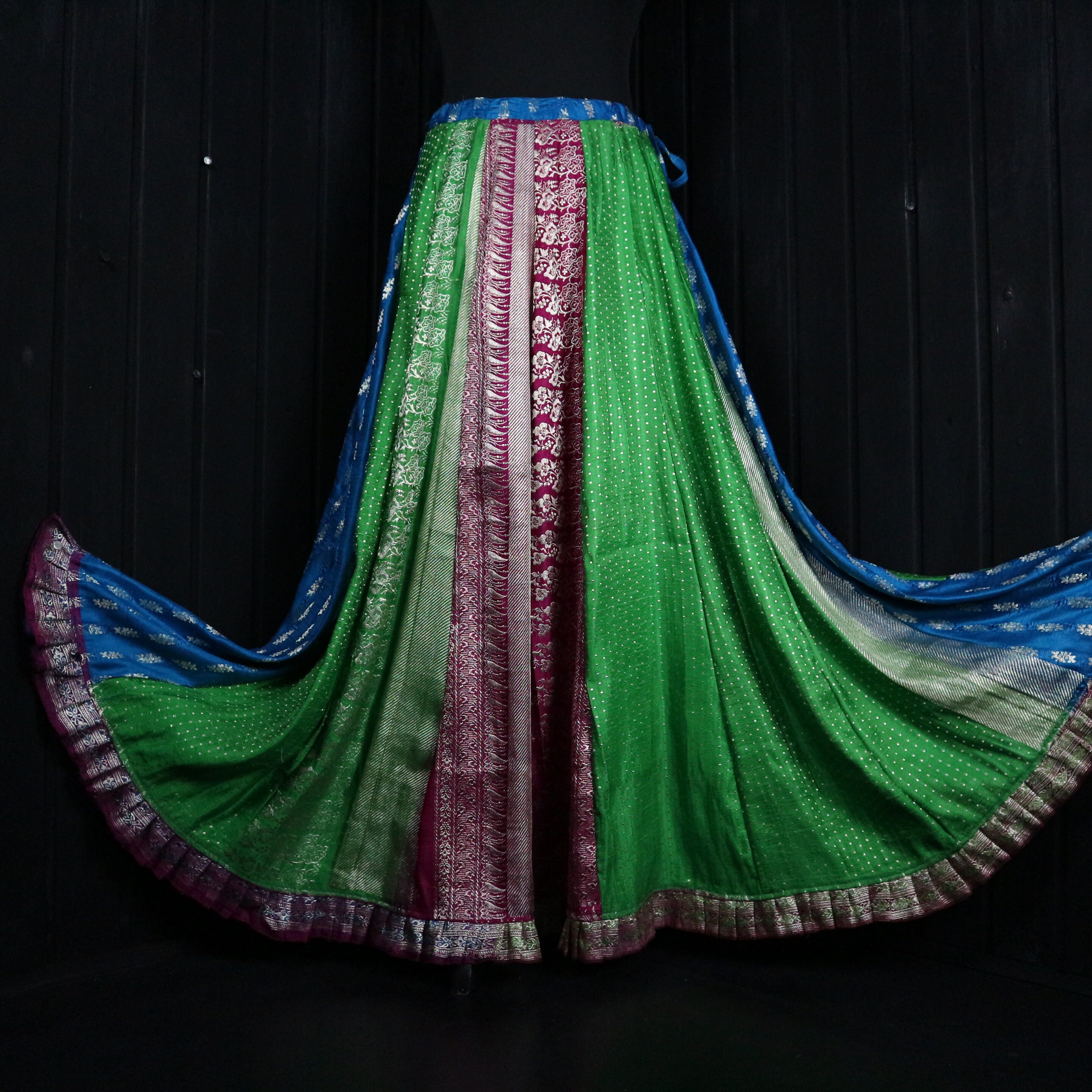 CALICO - up to 38” Waist LUNA SKIRT - Full Circle Silk Skirt
