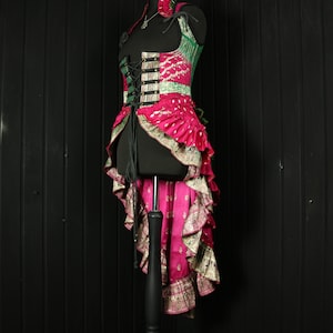 SYMPHONY - 30&quot;-34”  Underbust ESMERALDA Gown -  Size M Silk Collared Dress, RenFaire, Victoriana, Cosplay, Fantasy Clothing, Burlesque