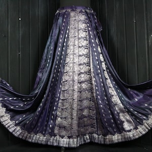 PLUMINA - Up to 38” Waist LUNA SKIRT - Full Circle Silk Skirt, Colourful Maxi Skirt, Rich Jewel Colour, Swing, Lehenga, Flared Aline Trumpet