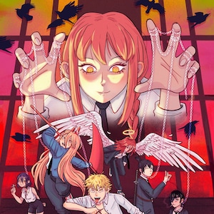 Stampa grande uomo motosega