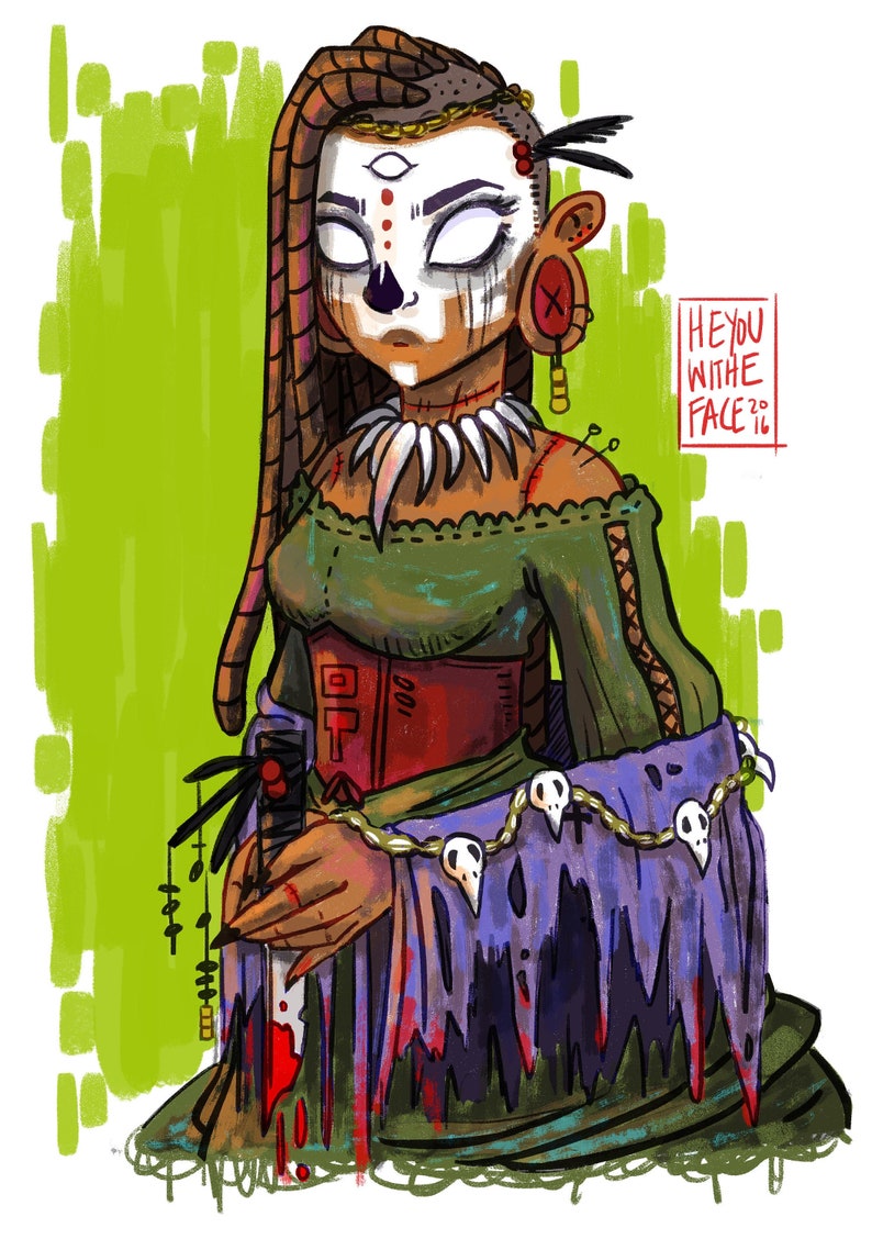 Voodoo Priestess Print