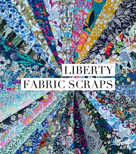 Fabric Scraps Bundle // Liberty of London Tana Lawn Cotton // Quilting Fabric - Offcuts - Eco Patchwork - Material - Arts and Crafts Gifts