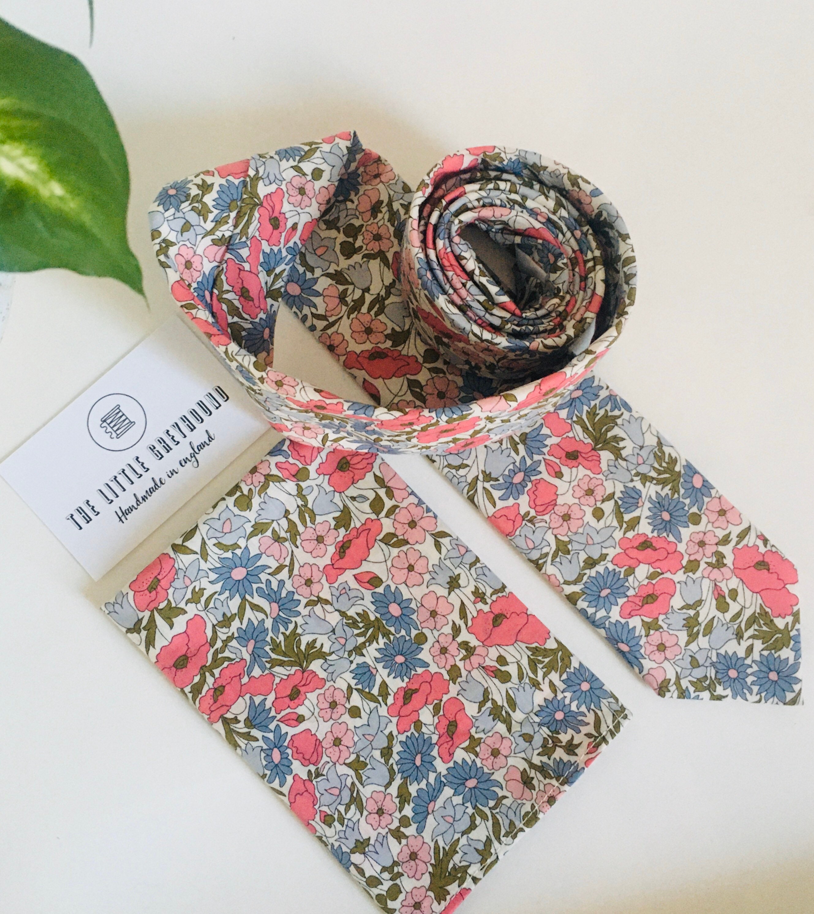 Cravate Homme Liberty 100% Coton - Imprimé Floral Multicolore - Neuf Sans étiquette - Coupe Classique
