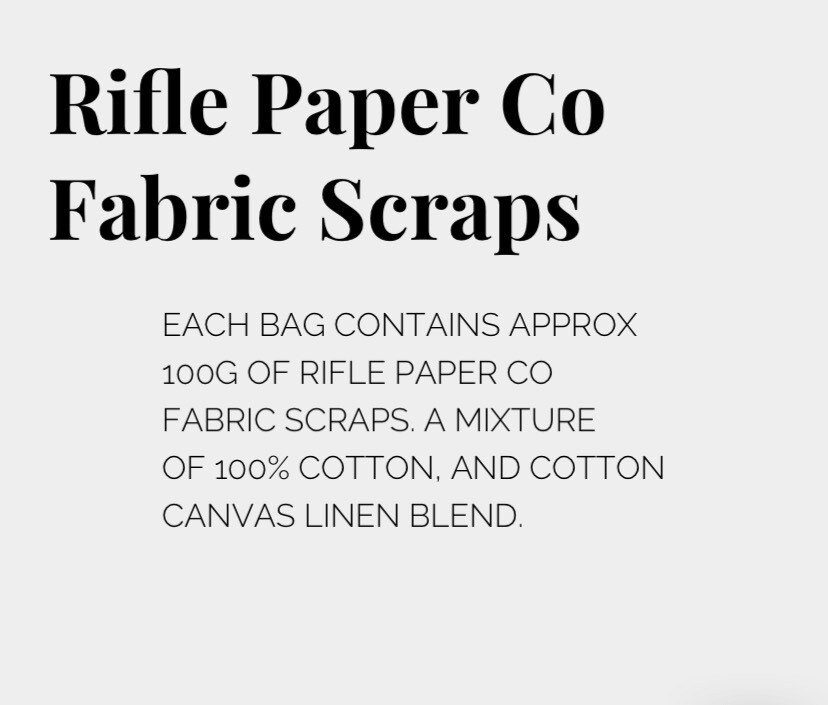 Fabric Scraps Bundle // Rifle Paper Co Cotton // Quilting Fabric