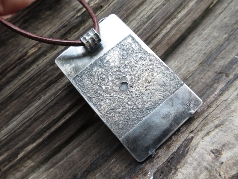 Blue Larimar Silver pendant silver atlantis blue necklace 925 silver with birthstone october gift present birthday girlfriend