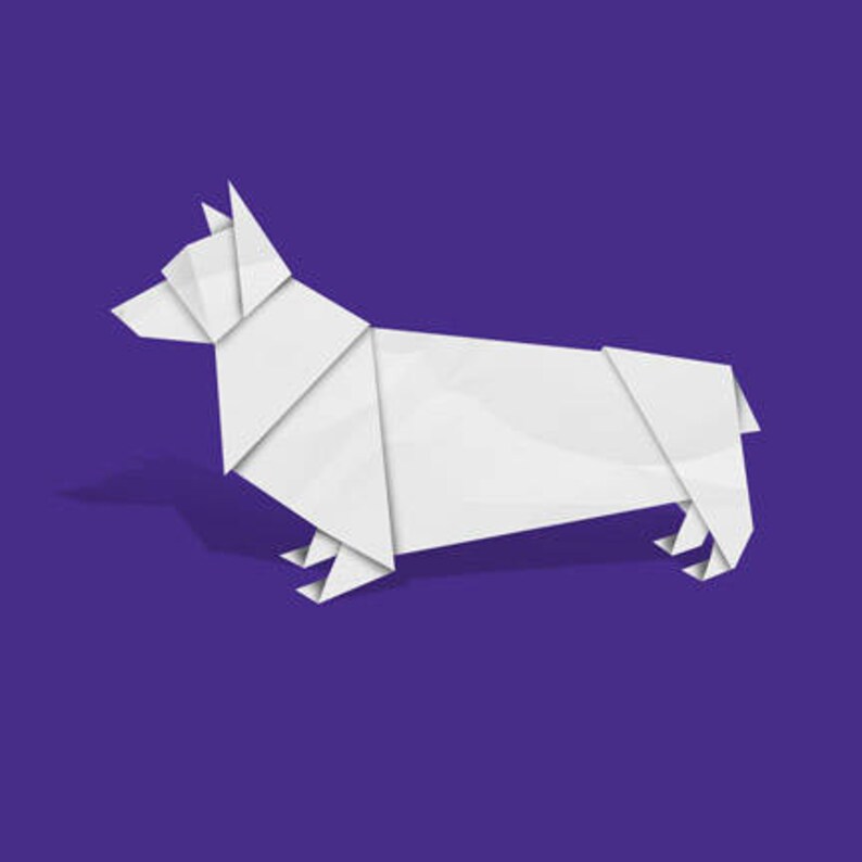 Оригами корги схема