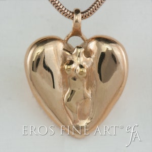 Heart pendant Ladyheart erotic silverpendant, Ladypendant, Eroticpendant, Torso, gift, love, eroticjewelry, heartpendant, silverheart image 3