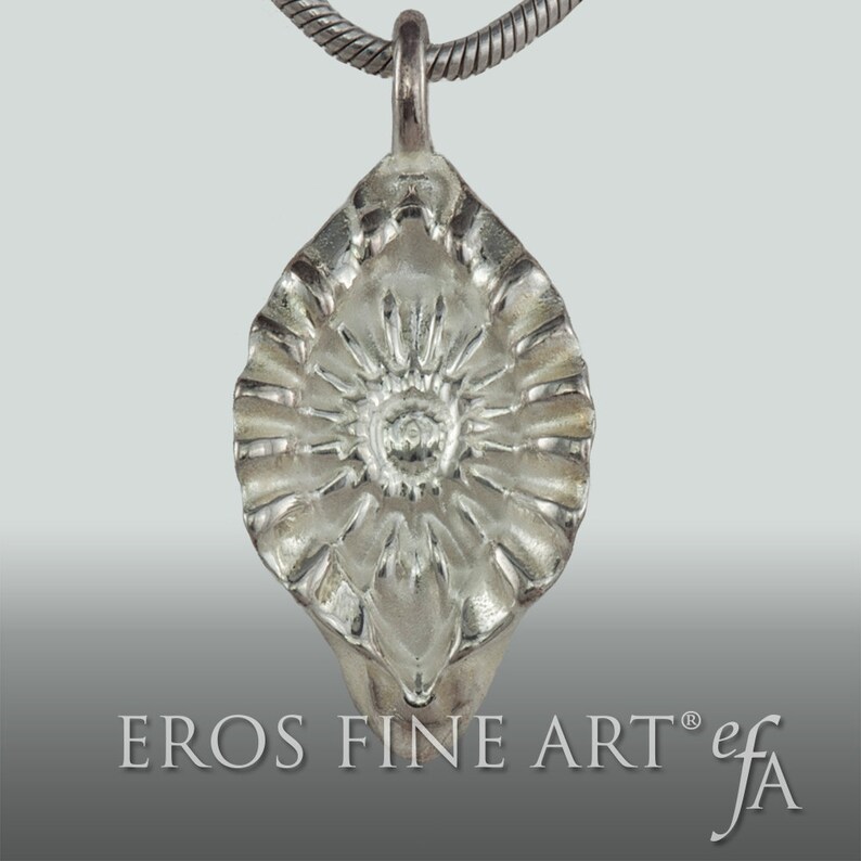 Exclusive silver pendant Yoni Waves Erotic jewelry tantra jewelry Yoni Sun Sunflower Tantra Kamasutra image 3