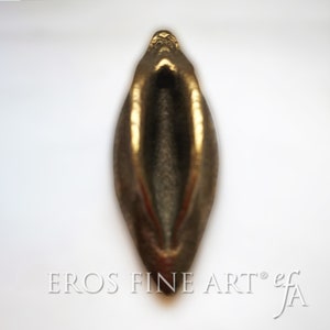 Anhänger Yoni Pendant exklusiver Silberanhänger, Erotikschmuck, Tantraschmuck, Yoni, Vulva, Tantra, Kamasutra, Geschenk, Weiblichkeit Bronze_3D groß