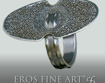 Ring 1 from series "Inspired by nature" -  jewelry, nature, ring, silver, luxury, silverring, nature inspiration, organic