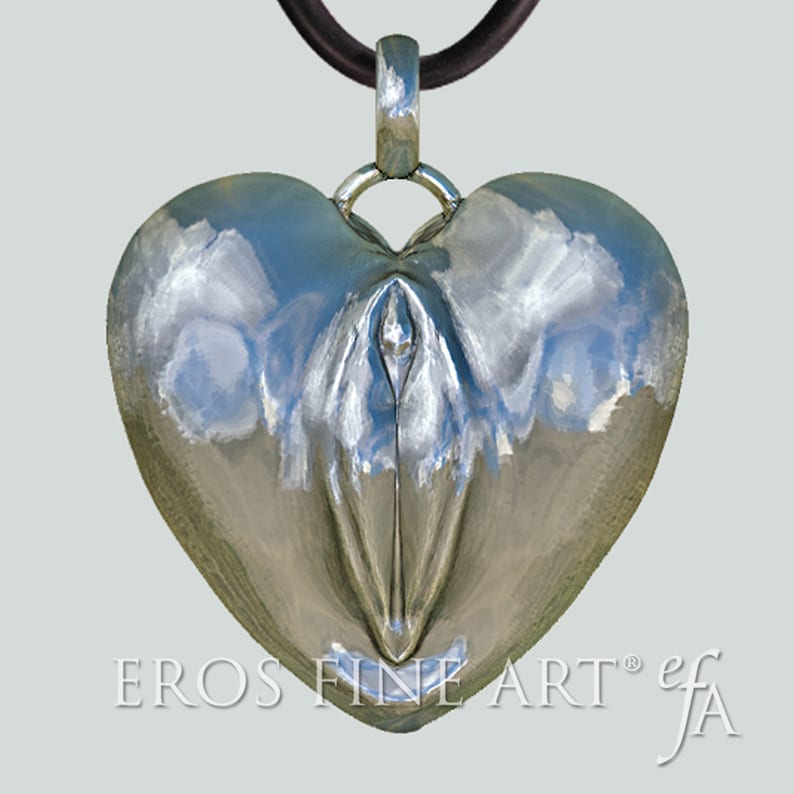 Erotischer Herzanhänger Yoniheart extravaganter Erotikschmuck, Yonischmuck, Tantraschmuck, Herzanhänger, Geschenk, Liebe Bild 6