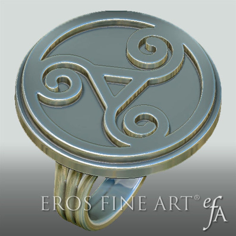 Triskele Ring celticjewelry Celtic Triskele BDSM erotic jewelry tantra kamasutra luxury gift ring image 1