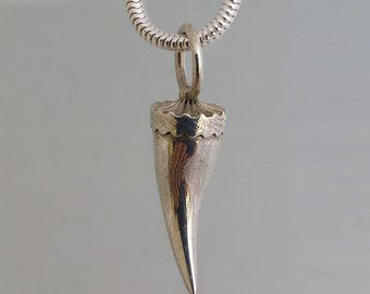 Pendant "Tooth and Skulll"  - gothic, darkness, Cult,  tooth, toothpendant, trophy, hunter