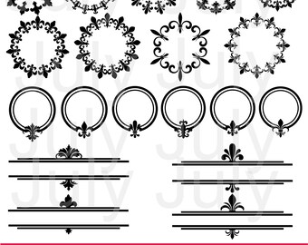 Download Split Monogram Alphabet svg dxf png ai eps Split | Etsy