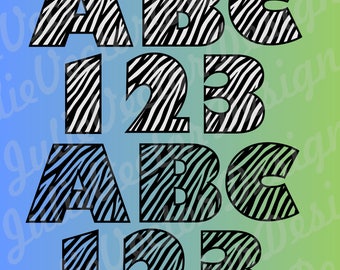 Zebra Alphabet svg, dxf, png, ai, eps, Zebra Letters svg, Zebra Font svg, Digital Alphabet, Zebra Alphabet Monogram font, Alphabet Clipart
