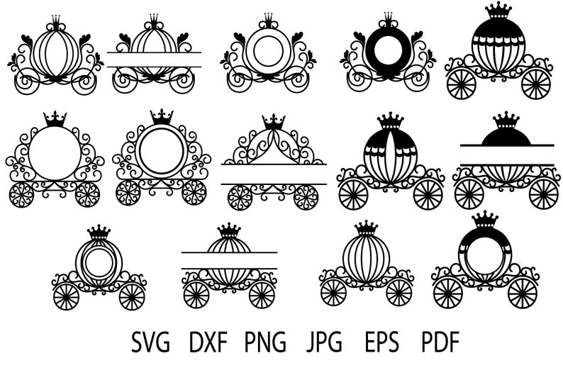 Free Free 238 Silhouette Princess Carriage Svg SVG PNG EPS DXF File