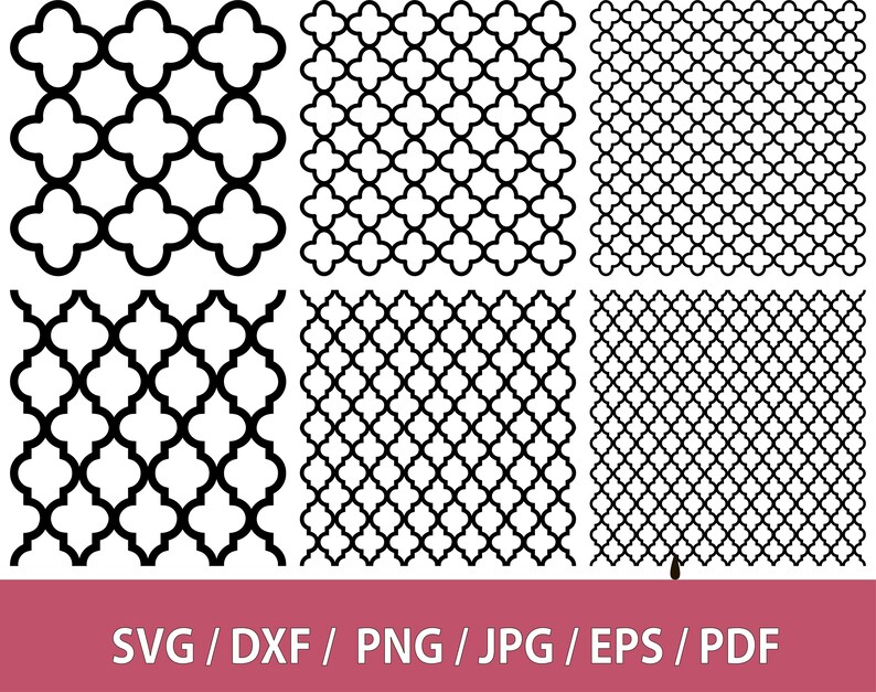 Download Quatrefoil svg Pattern Lattice svg Morocco Stencil ...